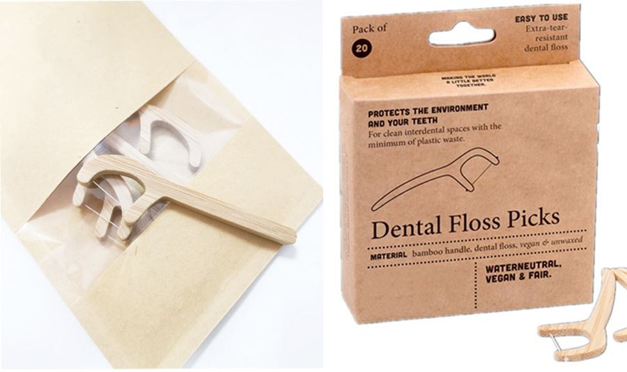 bamboo floss picks package 