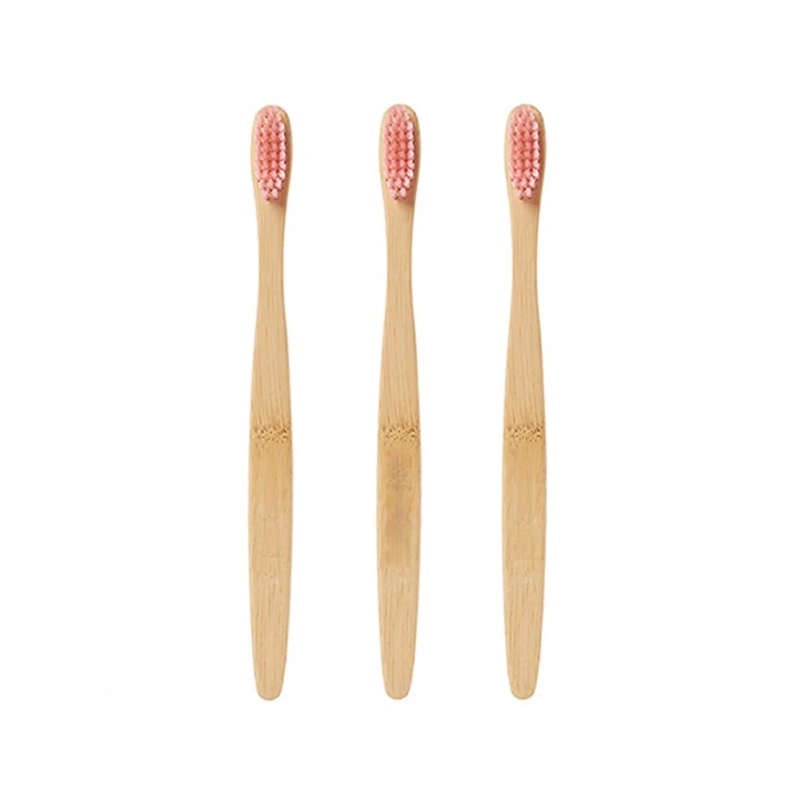 rainbow Color Soft Medium Bamboo Toothbrush